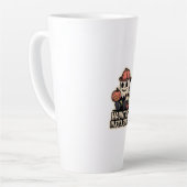 Firefighter Boo – Spooky Cute Halloween Ghost Milchtasse (Linke Ecke)