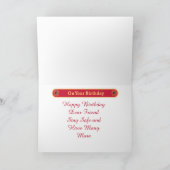 Firefighter Captain Custom Birthday Card Karte (Innenseite)