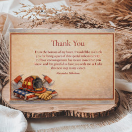 Firefighter Career Milestone Dankeskarte