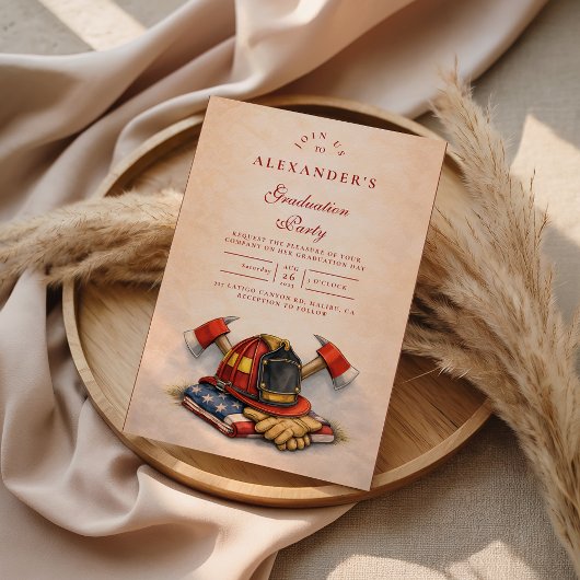 Firefighter Career Milestone Einladung