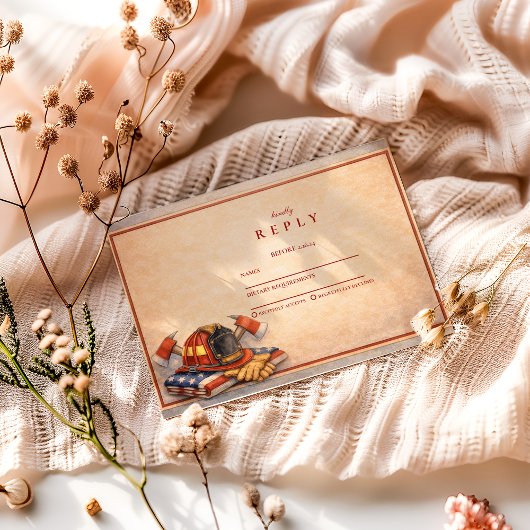 Firefighter Career Milestone RSVP Karte