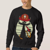 Firefighter Cat In Firefighter Uniform Firefighter Sweatshirt (Vorderseite)
