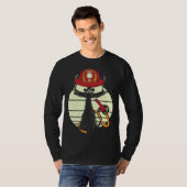 Firefighter Cat In Firefighter Uniform Firefighter T-Shirt (Vorne ganz)