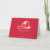 Firefighter Chief Custom Birthday Card Karte (Rückseite)