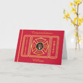 Firefighter Chief Custom Birthday Card Karte (Gelbe Blume)