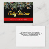 Firefighter Christmas Thin Red Line Vielen Dank Visitenkarte (Vorne/Hinten)