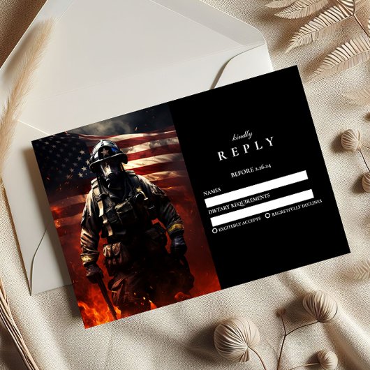 Firefighter Class of 2026 Graduation RSVP Karte