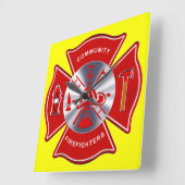 Firefighter Clock Quadratische Wanduhr (Winkel)