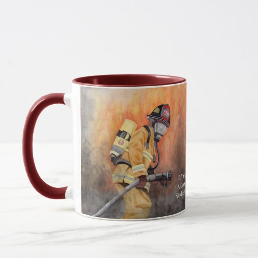 Firefighter Coffee Cup personalisieren Worte Tasse (Links)