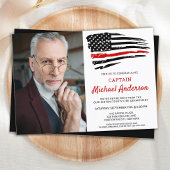 Firefighter Custom Foto Fireman Retirement Einladung