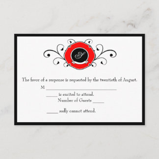 Firefighter Custom Wedding RSVP Cards Karte