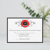 Firefighter Custom Wedding RSVP Cards Karte (Stehend Vorderseite)