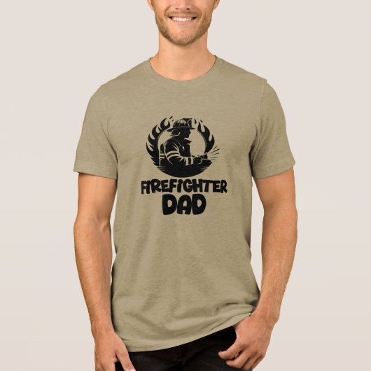 Firefighter Dad, Father's Day Tri-Blend Shirt (Vorderseite)