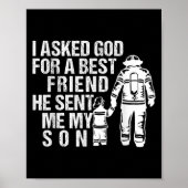 Firefighter Dad Son Quote New Daddy Fireman Dad Fa Poster (Vorne)