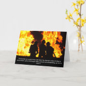 Firefighter Dankeschön Karte mit tapferem Zitat (Gelbe Blume)