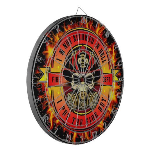 Firefighter Dartboard Dartscheibe (Vorderseite Links)
