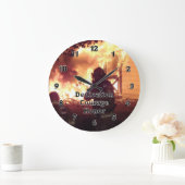 Firefighter Dedantion Courage Honor Große Wanduhr (Zuhause)