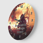 Firefighter Dedantion Courage Honor Große Wanduhr (Winkel)
