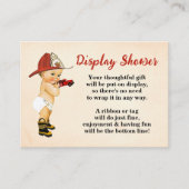 Firefighter-Display keine Wrapping Baby-Dusche Begleitkarte (Vorderseite)