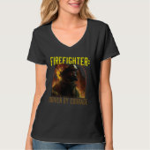 Firefighter Driven by Courage Firefighting Fireman T-Shirt (Vorderseite)