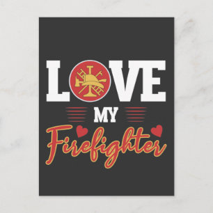 Firefighter-Ehefrau Fireman Girlfriend Valentinsta Postkarte