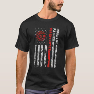 Firefighter Ehemann Vater Fireman Fathers Day Gif T-Shirt