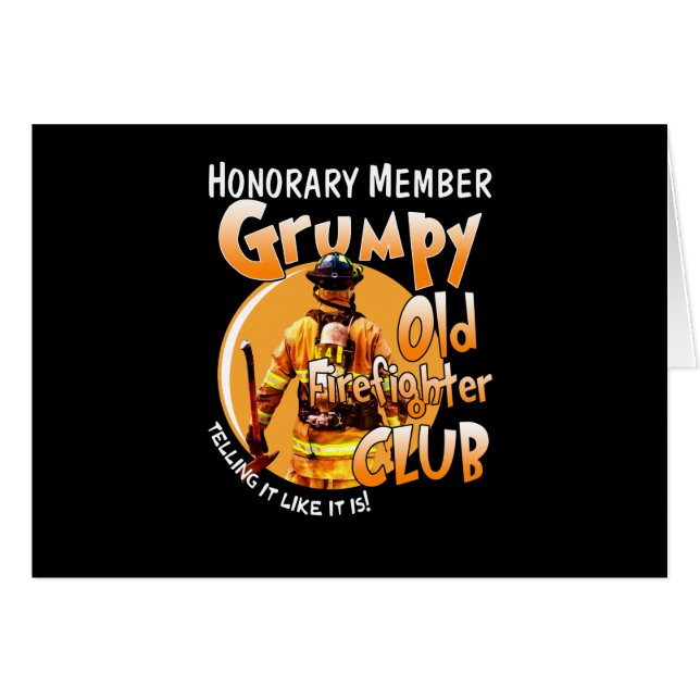 Firefighter | Ehrenmitglied Grumpy Feuerwehrmann (Vorderseite (Horizontal))