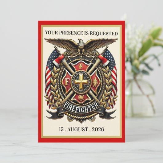 FIREFIGHTER  EINLADUNG (Stehend Vorderseite)