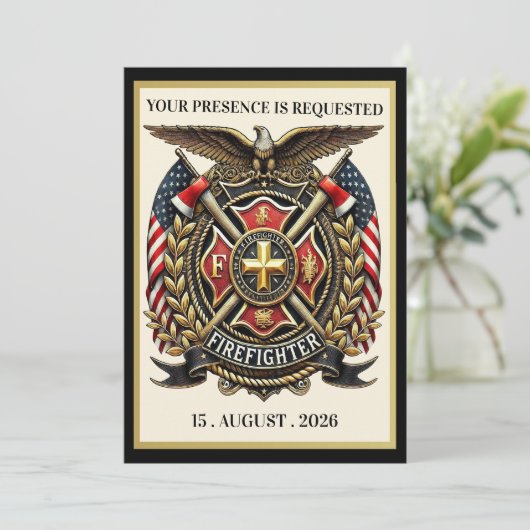 FIREFIGHTER  EINLADUNG (Stehend Vorderseite)