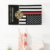 Firefighter Fire Academy Fireman Graduation Banner (Insitu)
