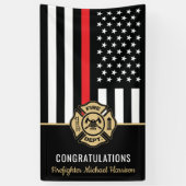 Firefighter Fire Academy Fireman Graduation Banner (Vertikal)