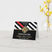 Firefighter Fire Department Fireman Graduation Karte (Gelbe Blume)