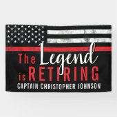 Firefighter Fire Department Retirement Fireman Banner (Horizontal)