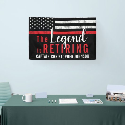 Firefighter Fire Department Retirement Fireman Banner (Messe)