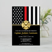 Firefighter Fire Department Retirement Fireman Folieneinladung (Stehend vorne)