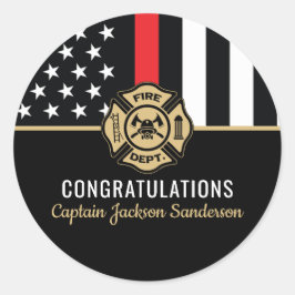 Firefighter Fire Department Retirement Fireman Runder Aufkleber