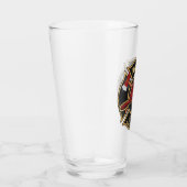 Firefighter Fire Rescue Department USA Flag Custom Glas (Rechts)