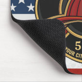 Firefighter Fire Rescue Department USA Flag Custom Mousepad (Ecke)