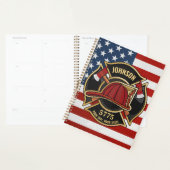 Firefighter Fire Rescue Department USA Flag Custom Planer (Anzeige)