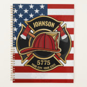 Firefighter Fire Rescue Department USA Flag Custom Planer (Vorderseite)