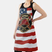 Firefighter Fire Rescue Department USA Flag Custom Schürze (InSitu)