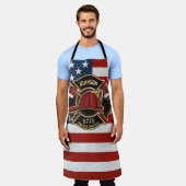 Firefighter Fire Rescue Department USA Flag Custom Schürze (Getragen)
