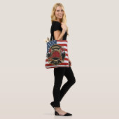 Firefighter Fire Rescue Department USA Flag Custom Tasche (Am Model)