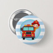 Firefighter Fire Truck Brown Button (Vorne & Hinten)