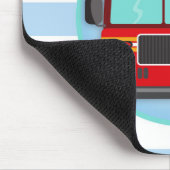 Firefighter Fire Truck Brown Mousepad (Ecke)