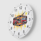 Firefighter Fire Truck Große Wanduhr (Winkel)
