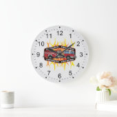 Firefighter Fire Truck Große Wanduhr (Zuhause)