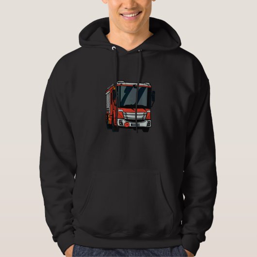 Firefighter Fire Truck Hoodie (Vorderseite)