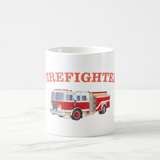 Firefighter Fire Truck Kaffeetasse (Mittel)