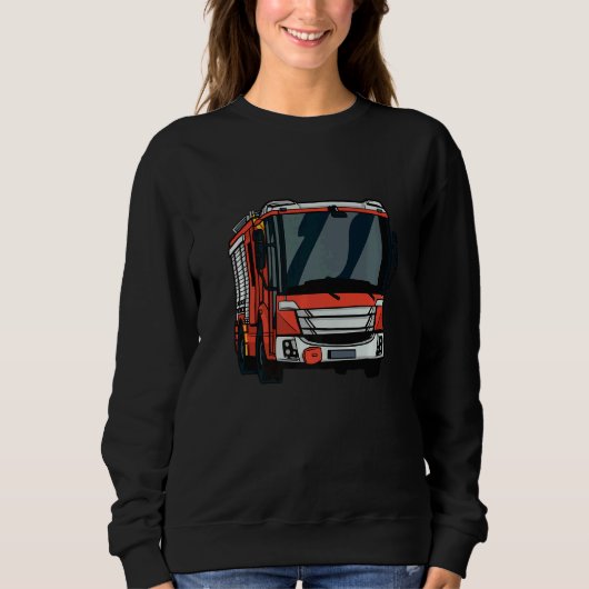 Firefighter Fire Truck Sweatshirt (Vorderseite)